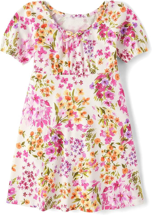 Atlantic Favorites Girls' Short Sleeve Casual Everyday Dresses 7515